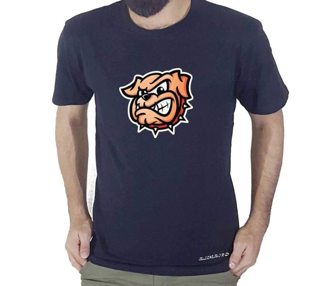 Half Sleeve Cotton Shirt For Men- Blue TS3