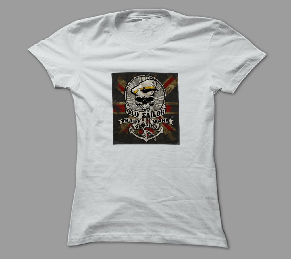 Old sailor White Polyester T-Shirt