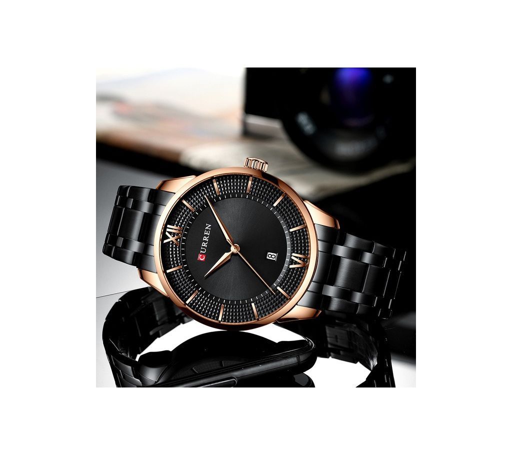 CURREN 8356 BLACK WATCH FOR MEN
