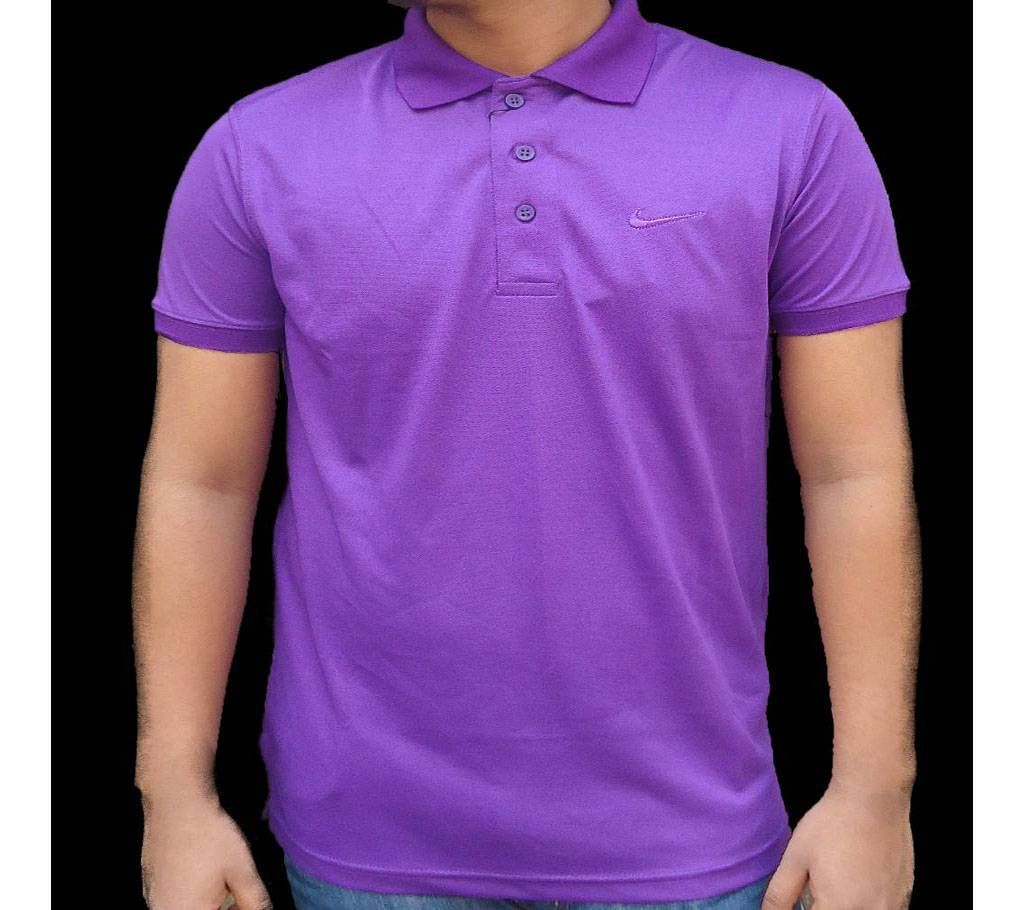 Menz Half Sleeve Polo Shirt - Purple