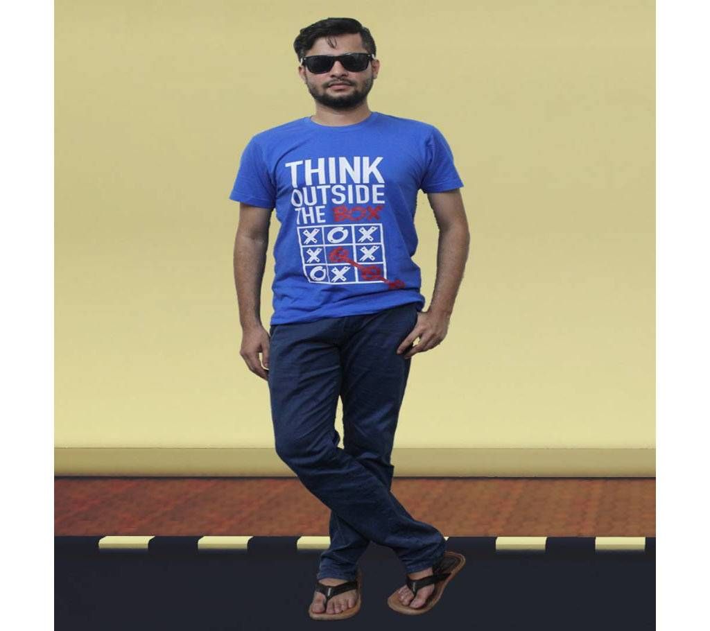 Think Outside Of the Box printed T shirt for men 