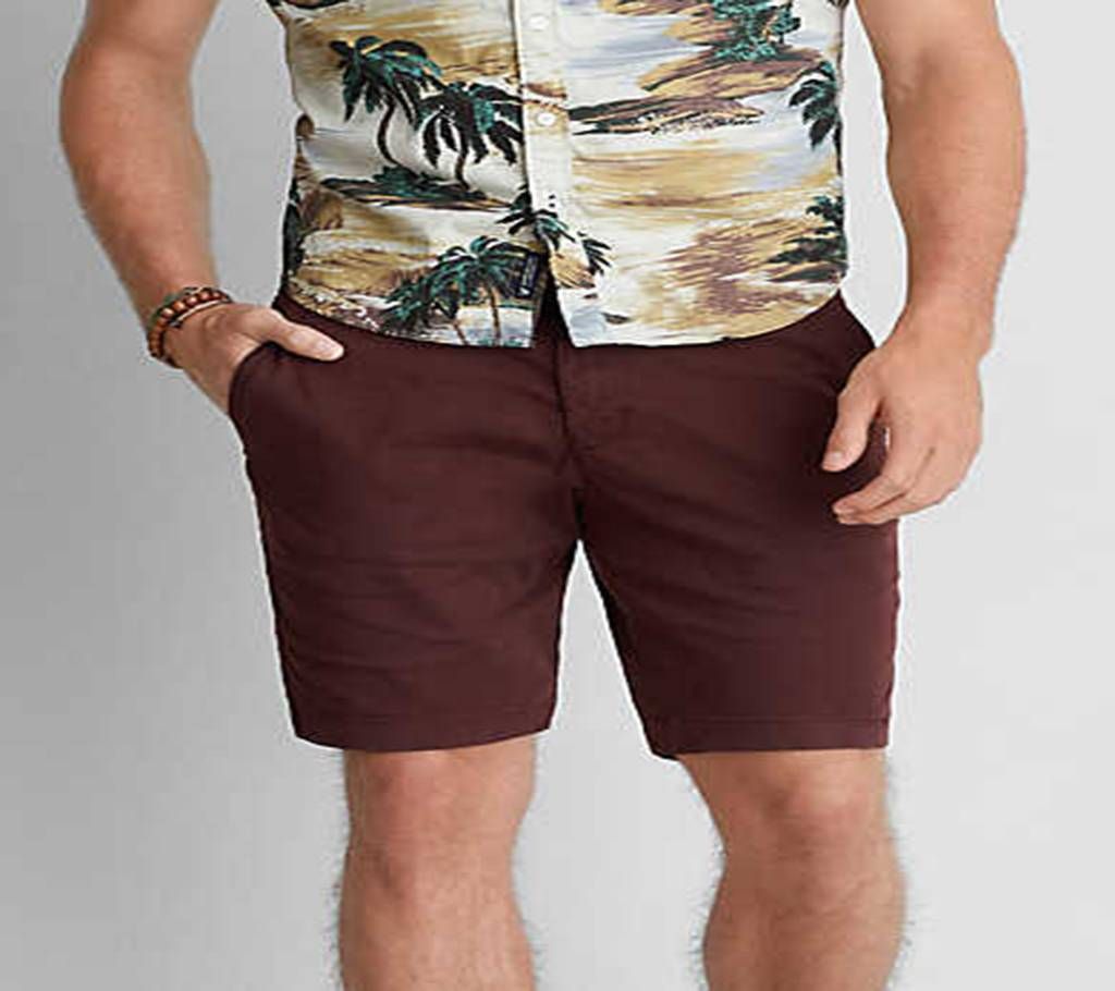 Meroon Twill Gabardine Two Quarter Shorts Pant for Men