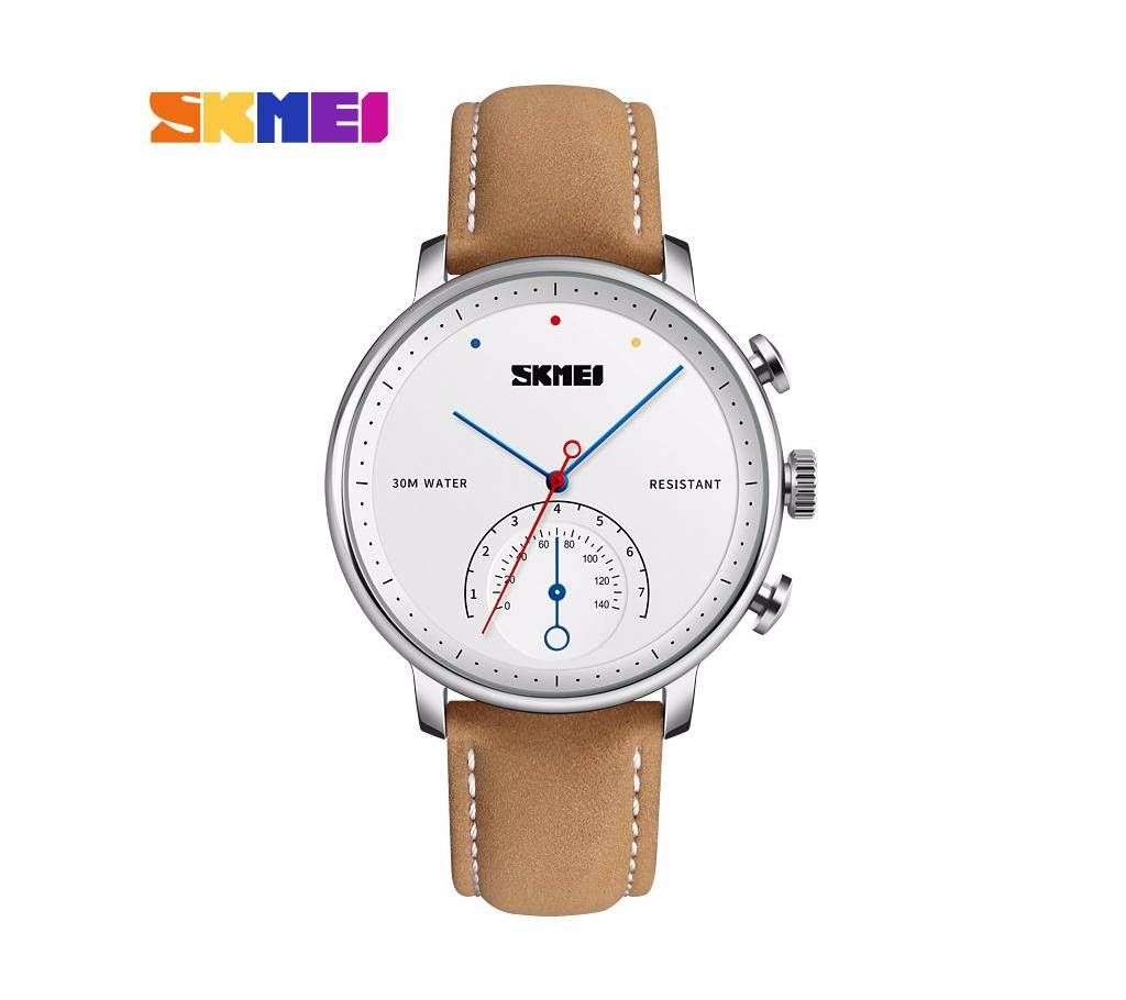 Skmei 1399 - Black Leather Watch for Men