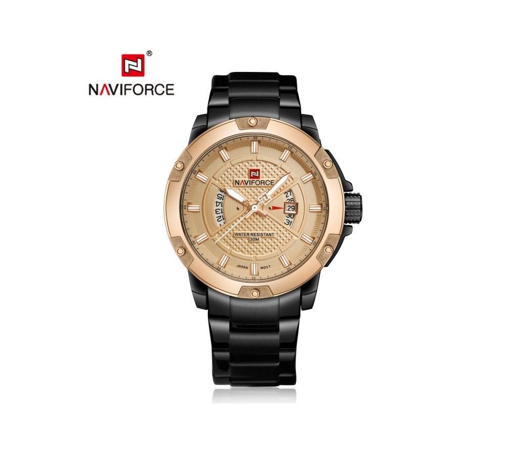 Naviforce Men’s Stainless Steel Analog Quartz Watch (NF9085 RGRG)-EVR2038-5MB4 3445 1A00