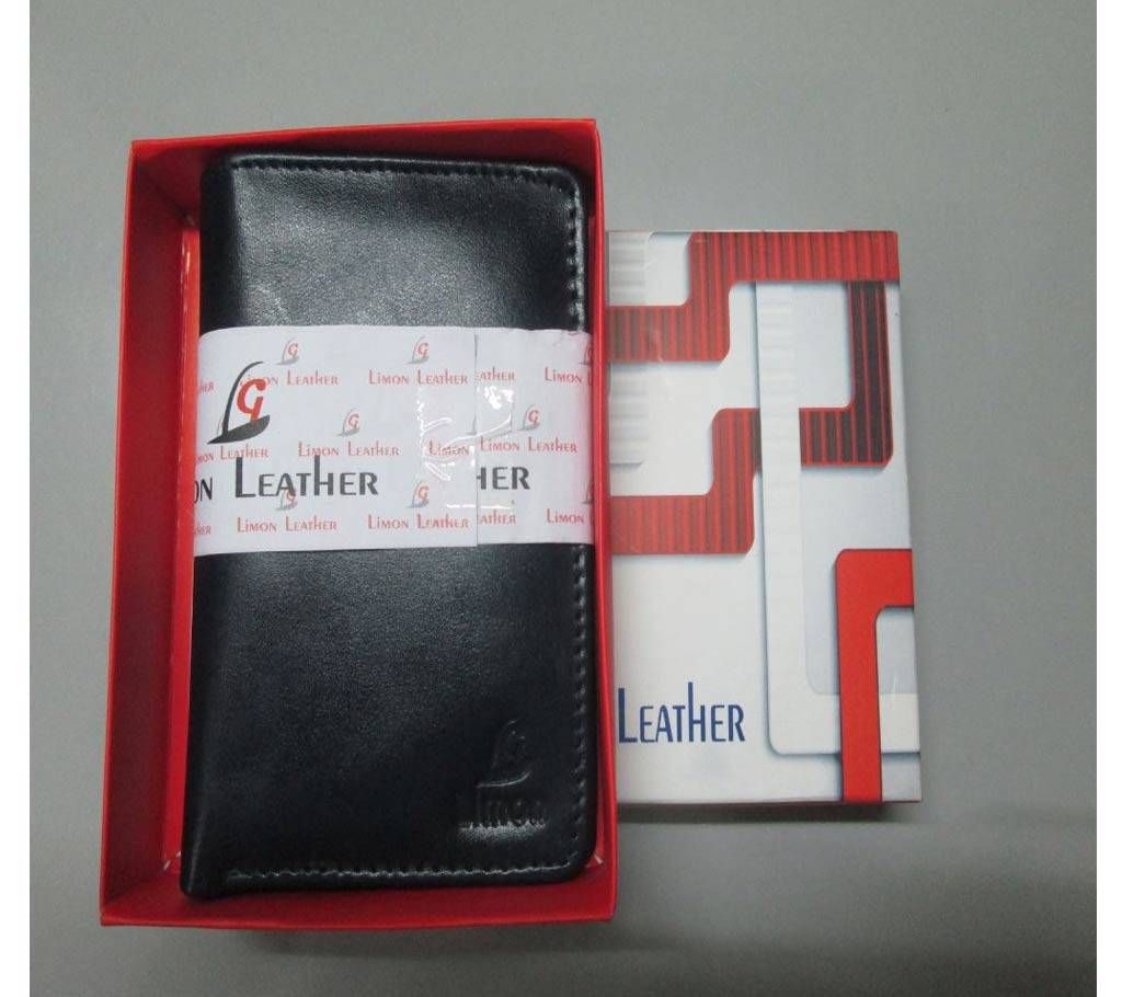 Blue Leather Wallet -100% Genuine Leather 
