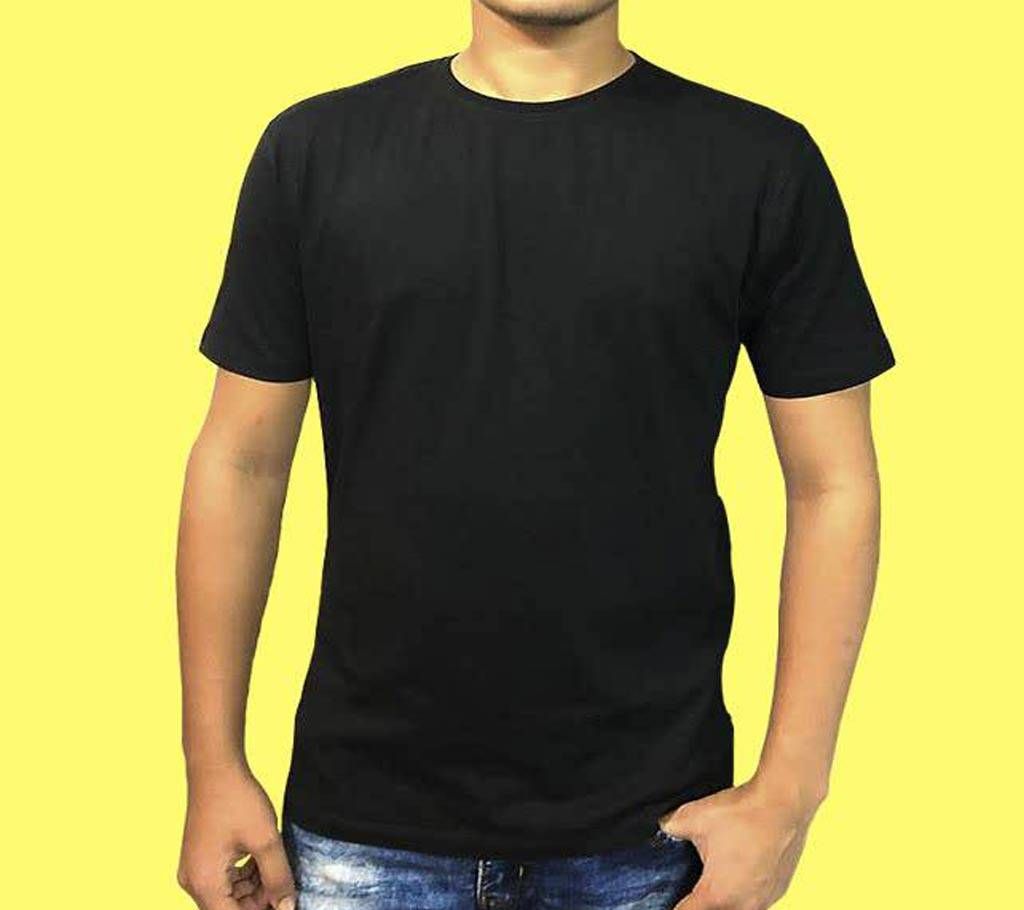 GENT'S SOLID COLOUR, FINE-COTTON SHORT-SLEEVE T-SHIRT.