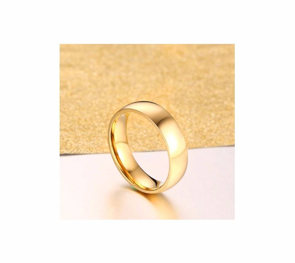 Gold Colour Titanium Steel Ring For Men