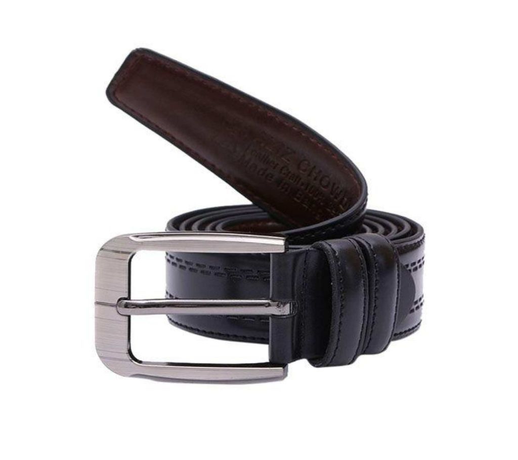 Black Leather Belt For Men-CSB-9