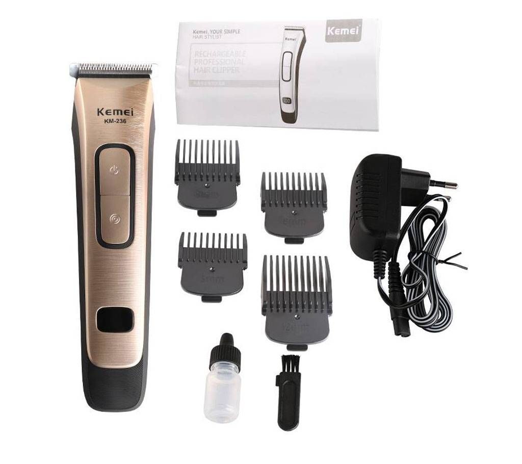 KEMEI KM 236 Professional Rechargeable Electric Hair Clipper With LED Display