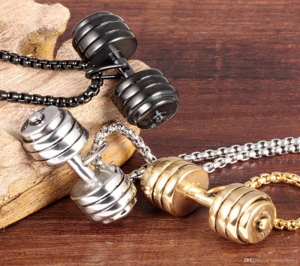 Dumbbell 100% Stainless Steel Chain For Men