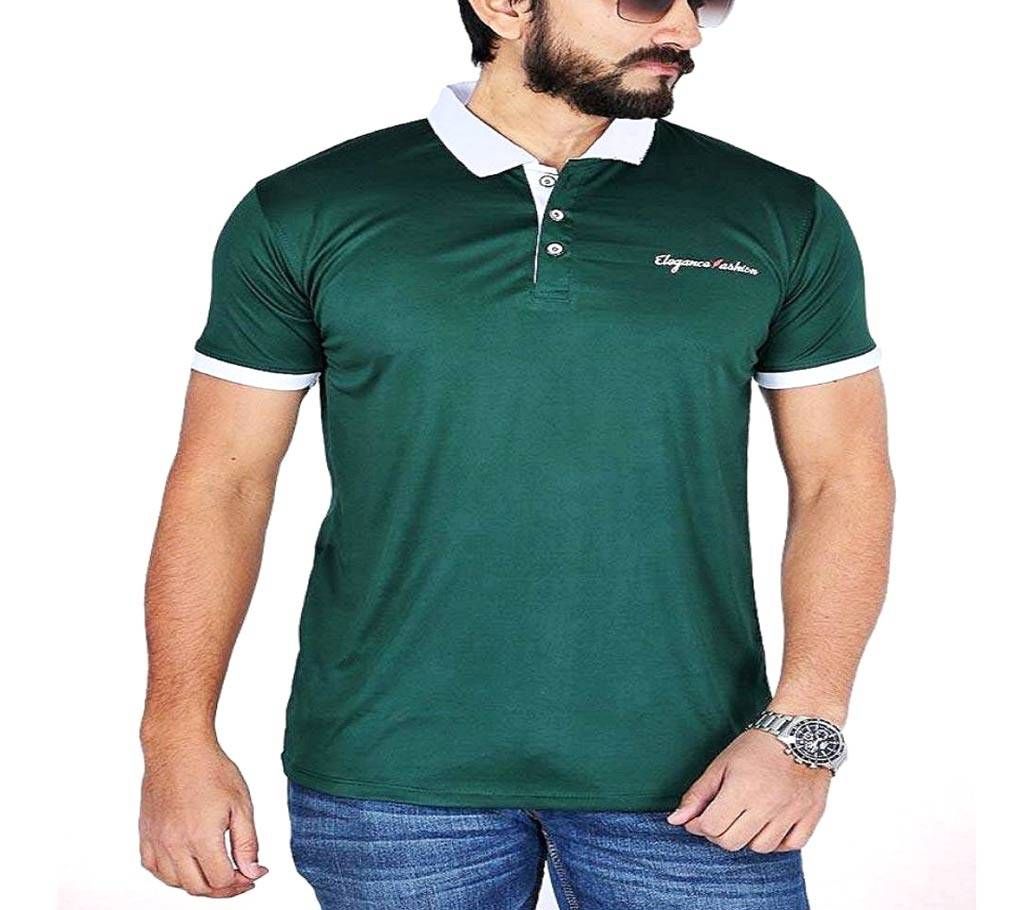 Green Micro Cotton Sort Sleeve T'shirt For Men