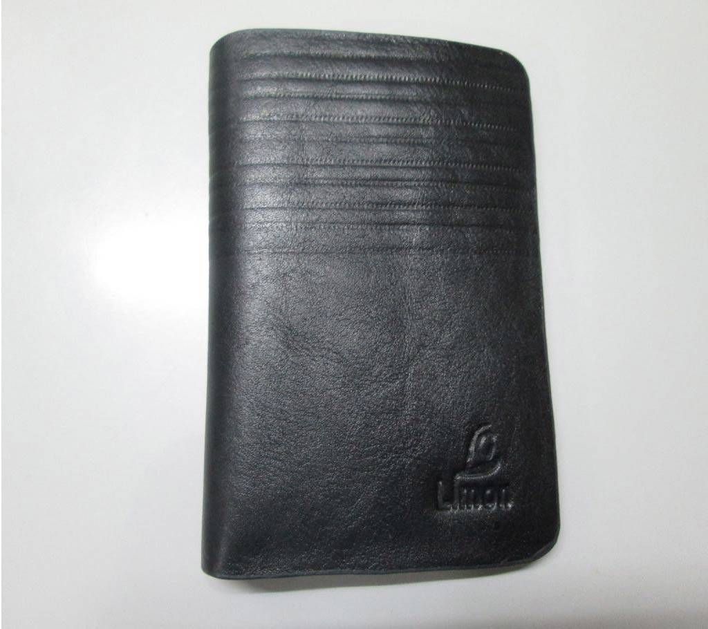 Black Leather Wallet -100% Genuine Leather 