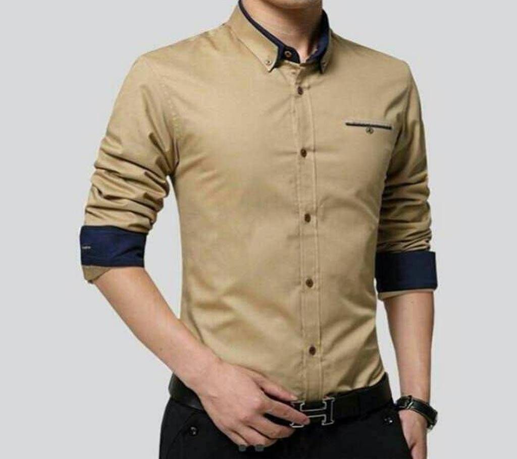 Brown Long Sleeve Casual Shirt