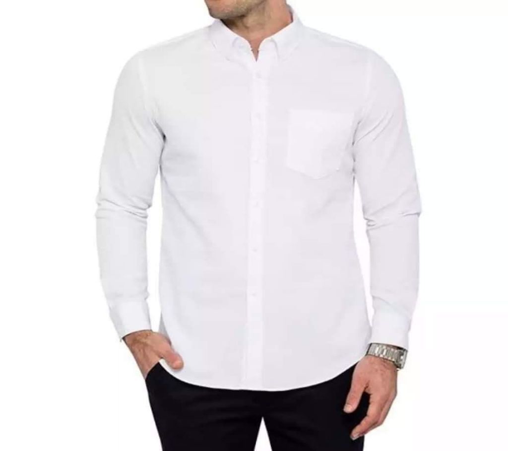 Mens Casual Smart Shirt - 1 - Off White