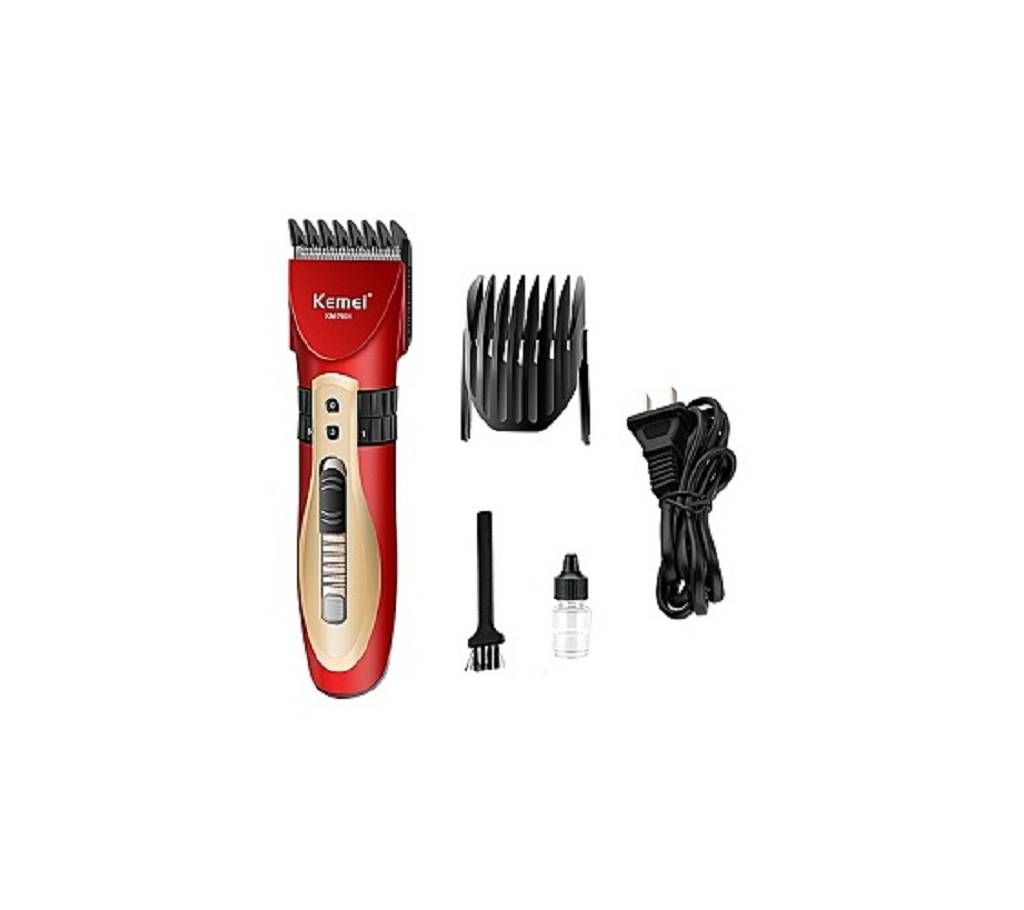 Kemei Km-7051 Cordless Trimmer - Red