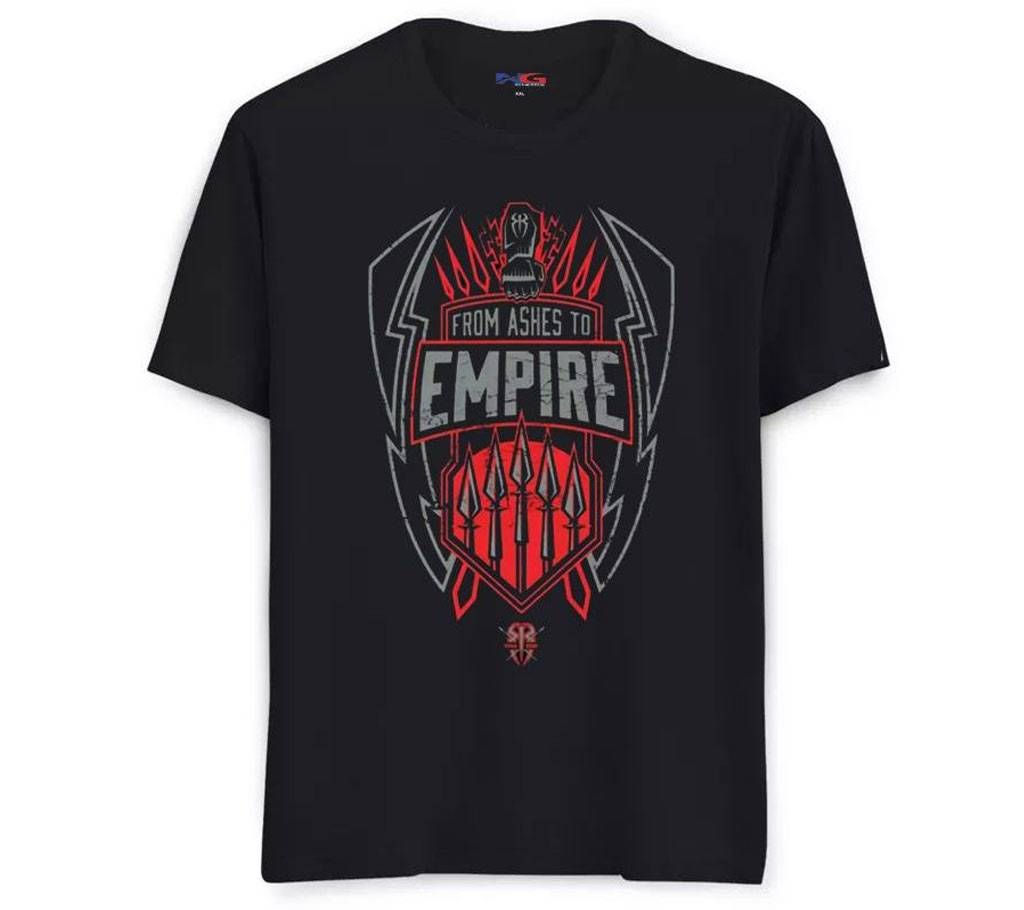 Rubber Print Summer T-shirt - 635 - Black - From Ashes to Empire