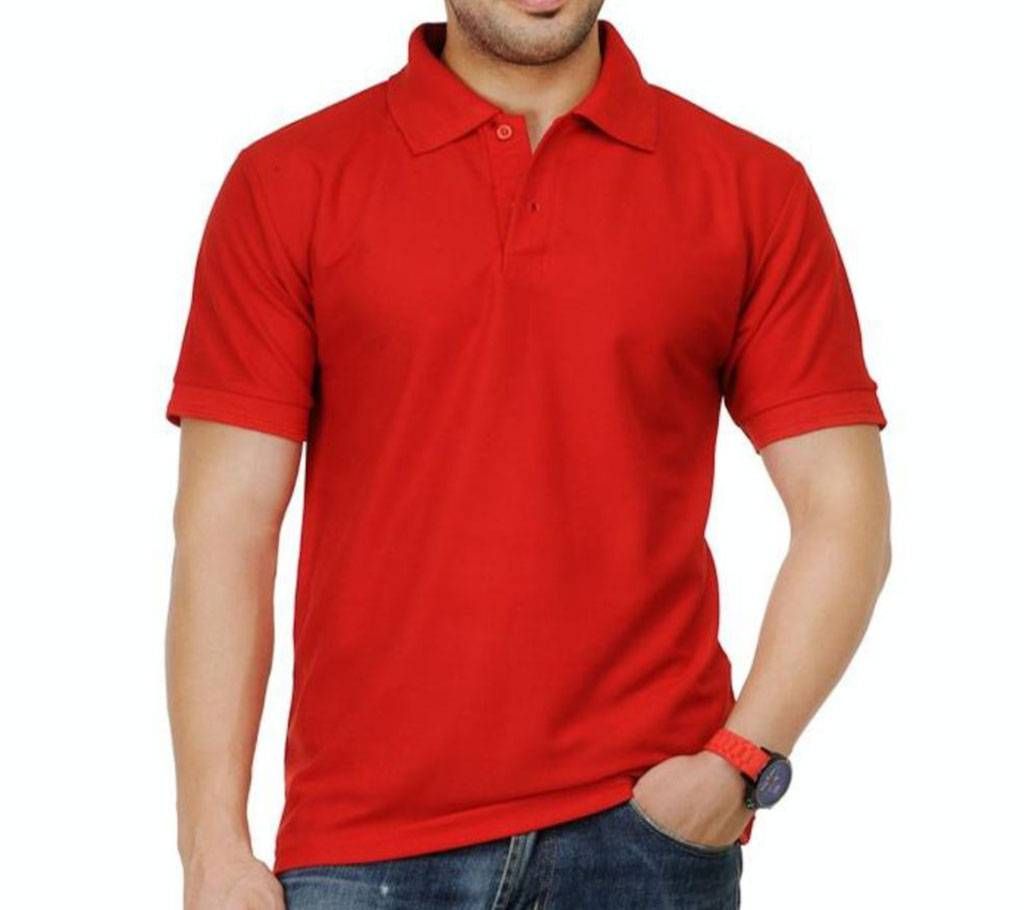 Red color Polo shirt for Mens