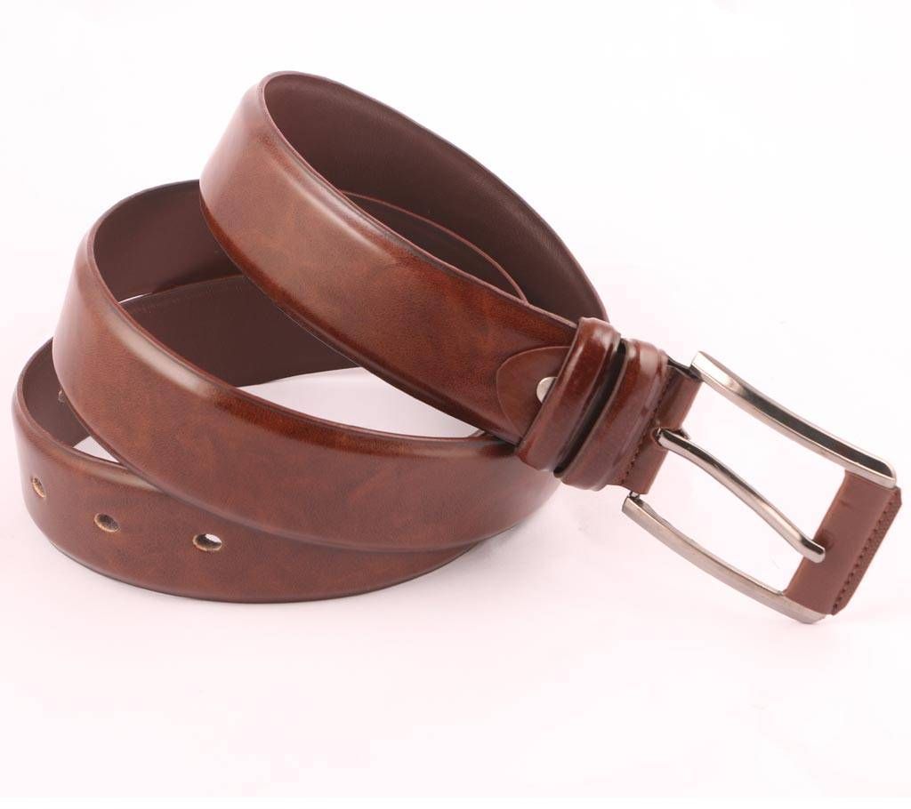 COFEE MIXED COLOUR LATHER FORMAL BELT FOR MEN
