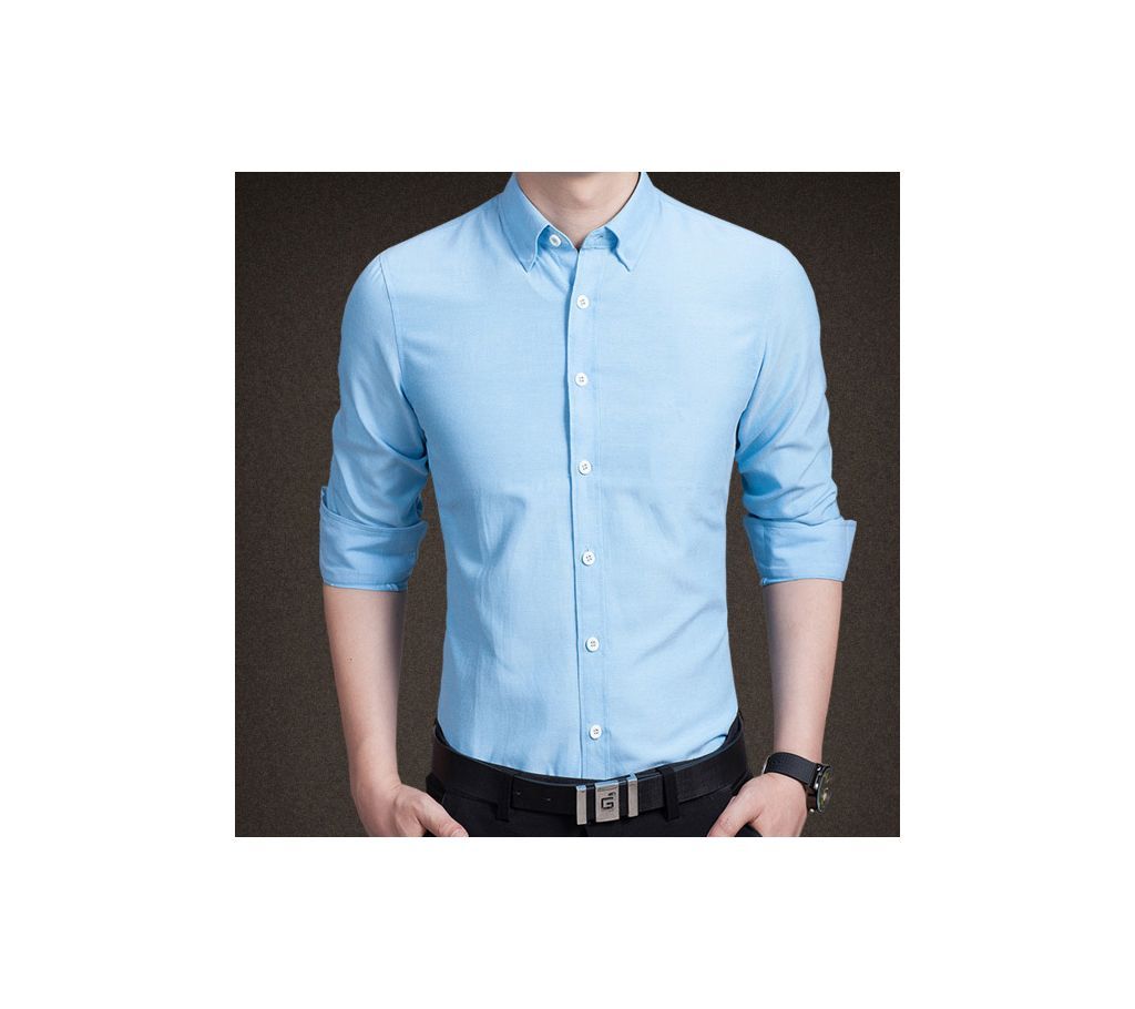 Sky Blue Full Sleeve Shirt For Men