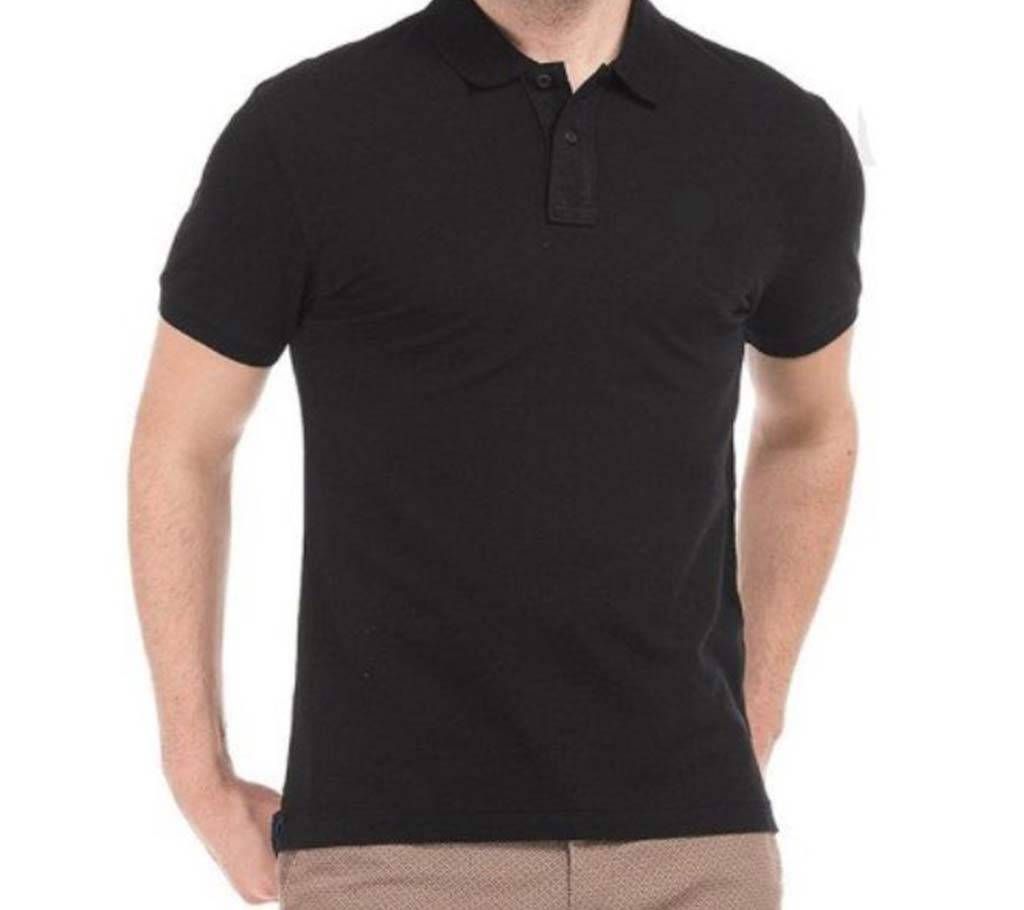 Short Sleeve Polo T-shirt For Men-Black