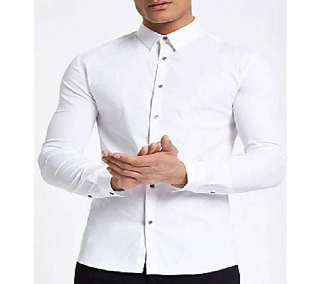 Indian Cotton Full Sleeve Shirt White