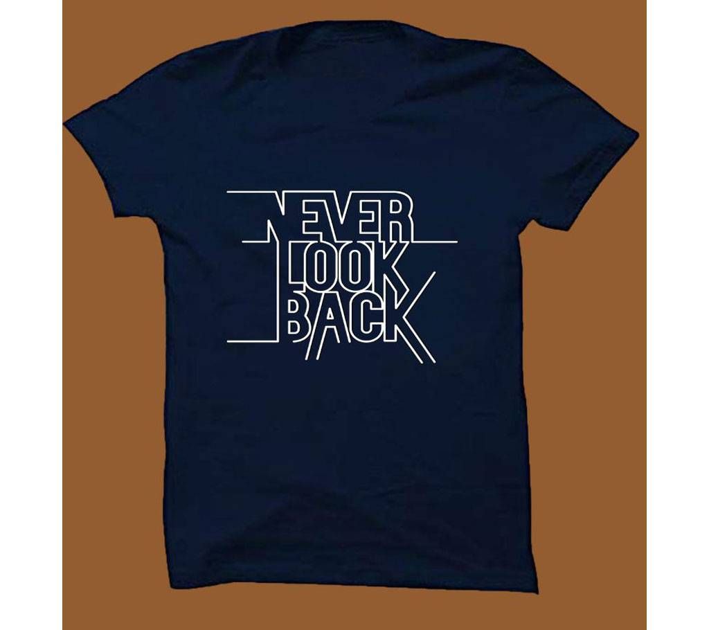 Navy Blue Cotton Short Sleeve T-Shirt for Men NBTS006