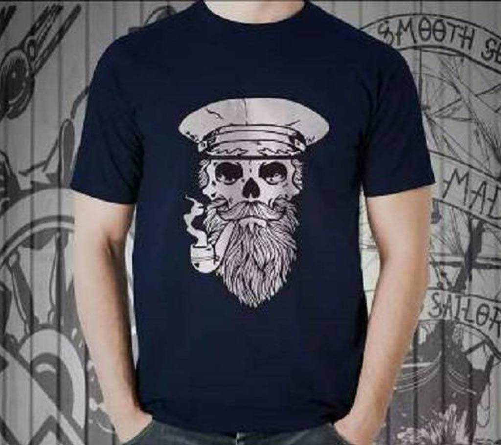 Captain Skull Menz Round Neck T-shirt