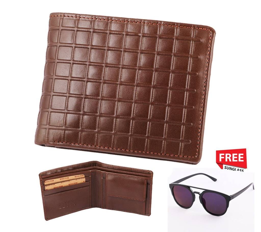 Men's Casual wallet with free sun glass 