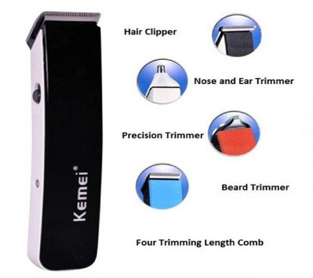 Kemei KM 3580 4 in 1 Rechargeable Professional Grooming Kit - Black