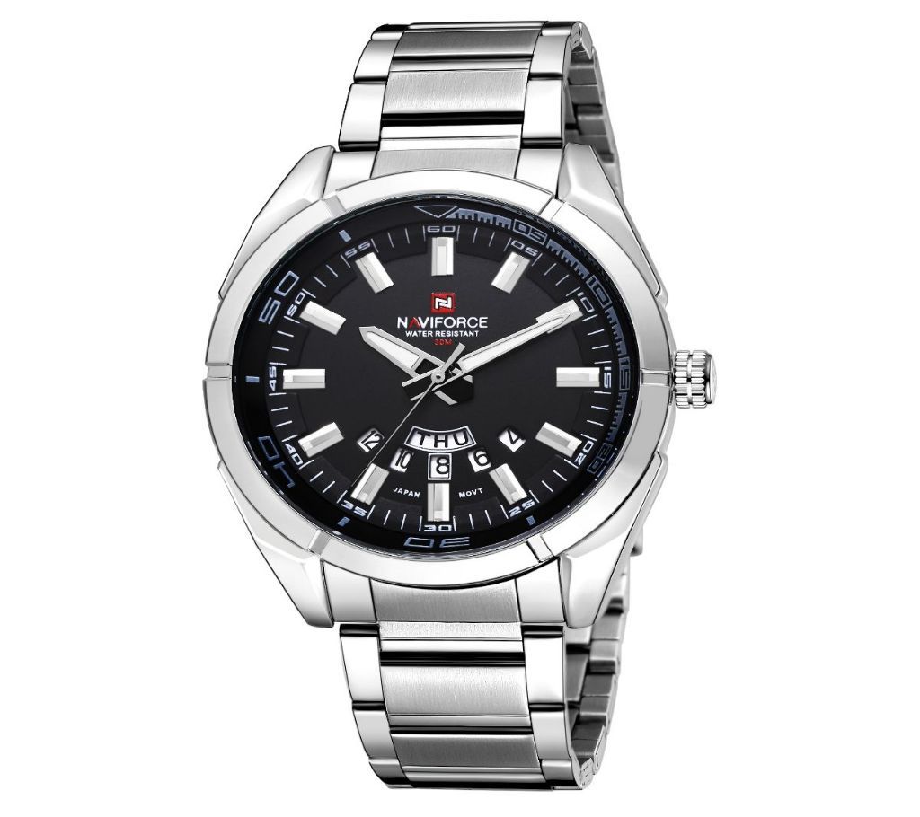 Naviforce Mens Stainless Steel Quartz Watch (NF9038 SB)