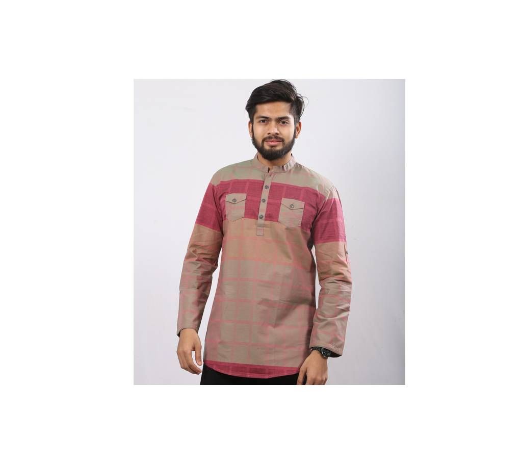 Multi Colour Printed Cotton Katua For Men