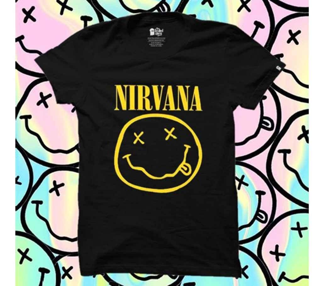 NIRVANA-Half Sleeve Cotton T-Shirt for men