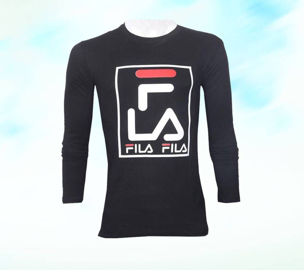 Mens Full Sleeve T-Shirt-Black