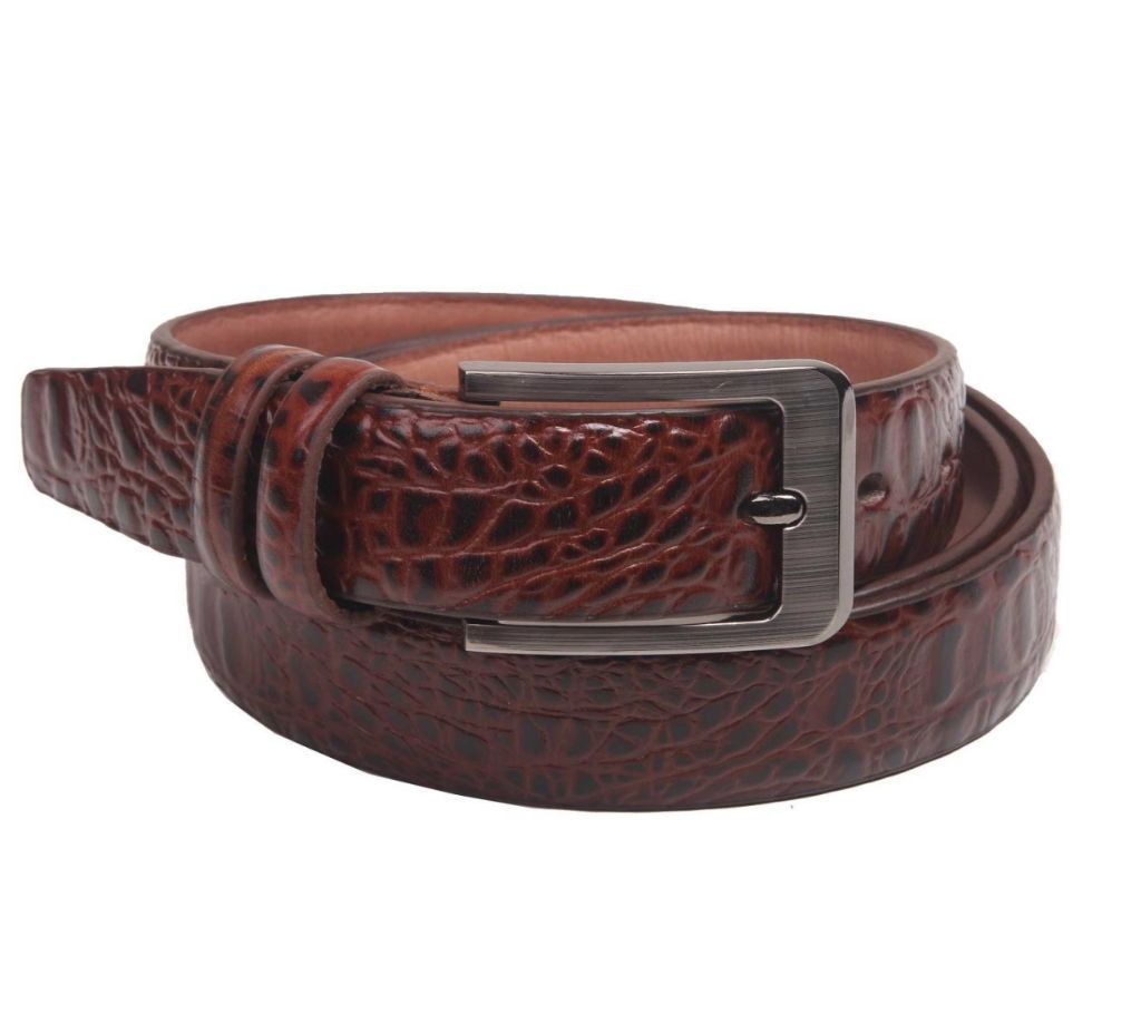 Brown Leather Belt For Men-CSB-137