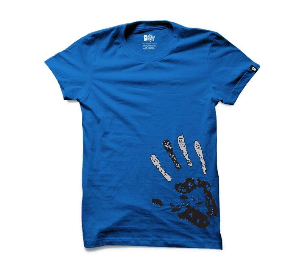 Casual T-Shirt-Hand Blue