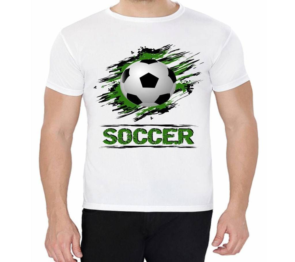 Green Football - Half Sleeve T-shirt For Men