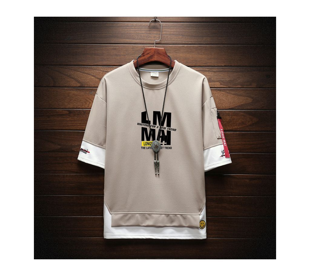 Off White Designable Short Sleeve Cotton T-Shirt For Men
