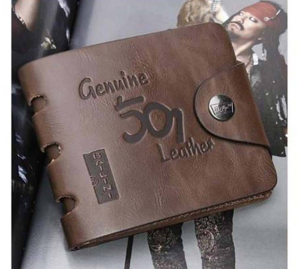 MEN PU LEATHER BIFOLD WALLET 