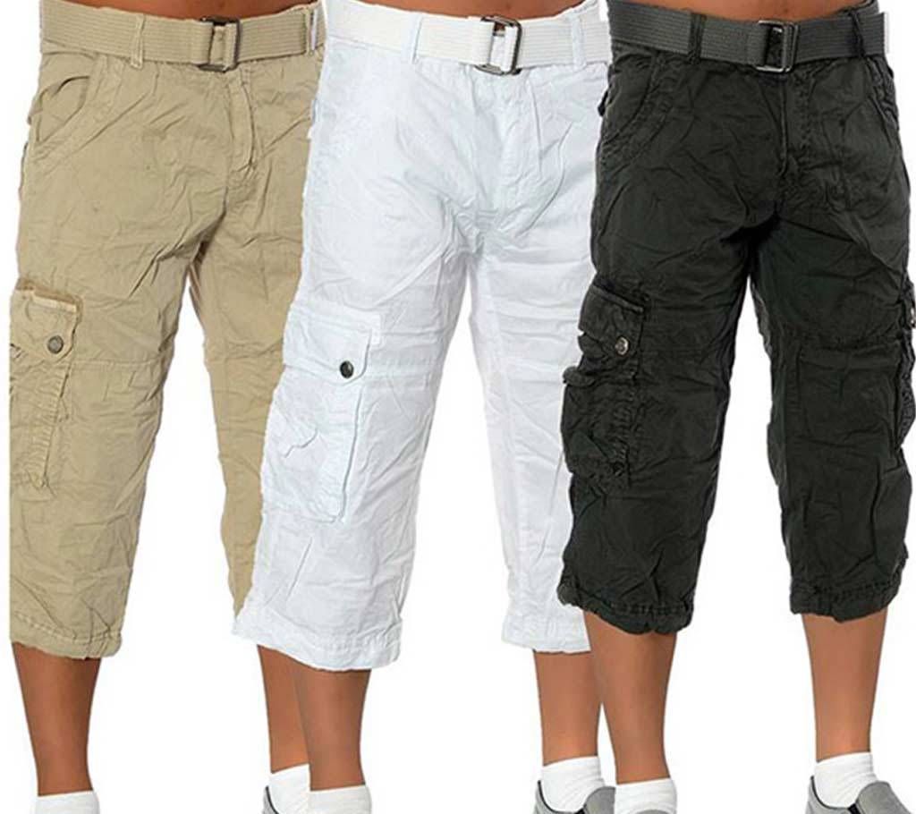 Mens Three Quarter Pant Combo 3pcs