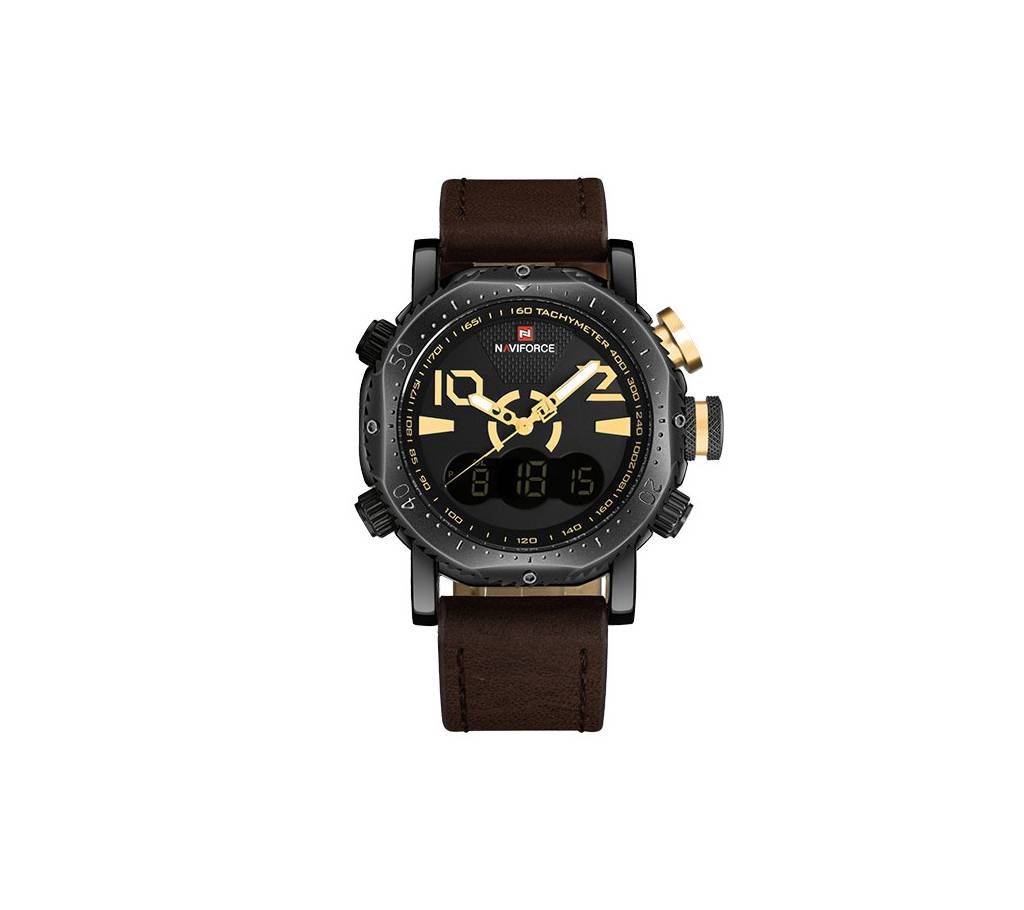 Naviforce Eid Collection NF9094  Dual Display Casual Leather watch