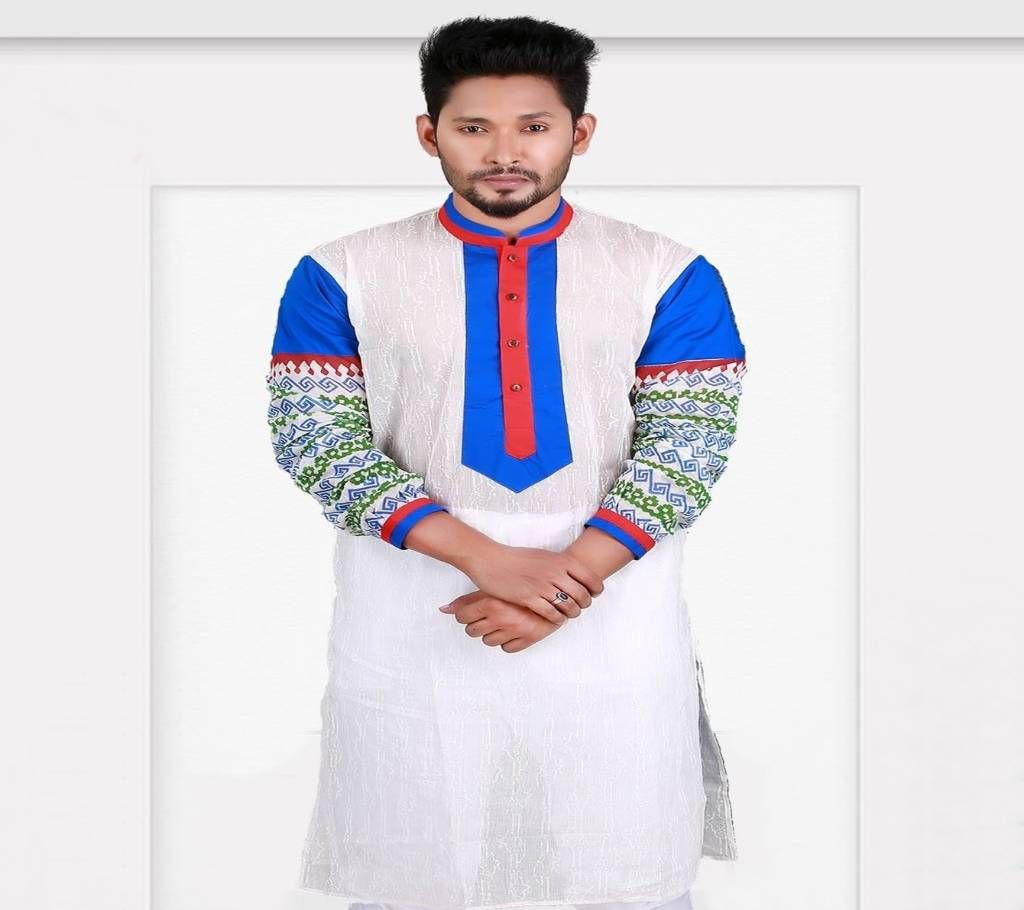 Mens Block Printed Panjabi