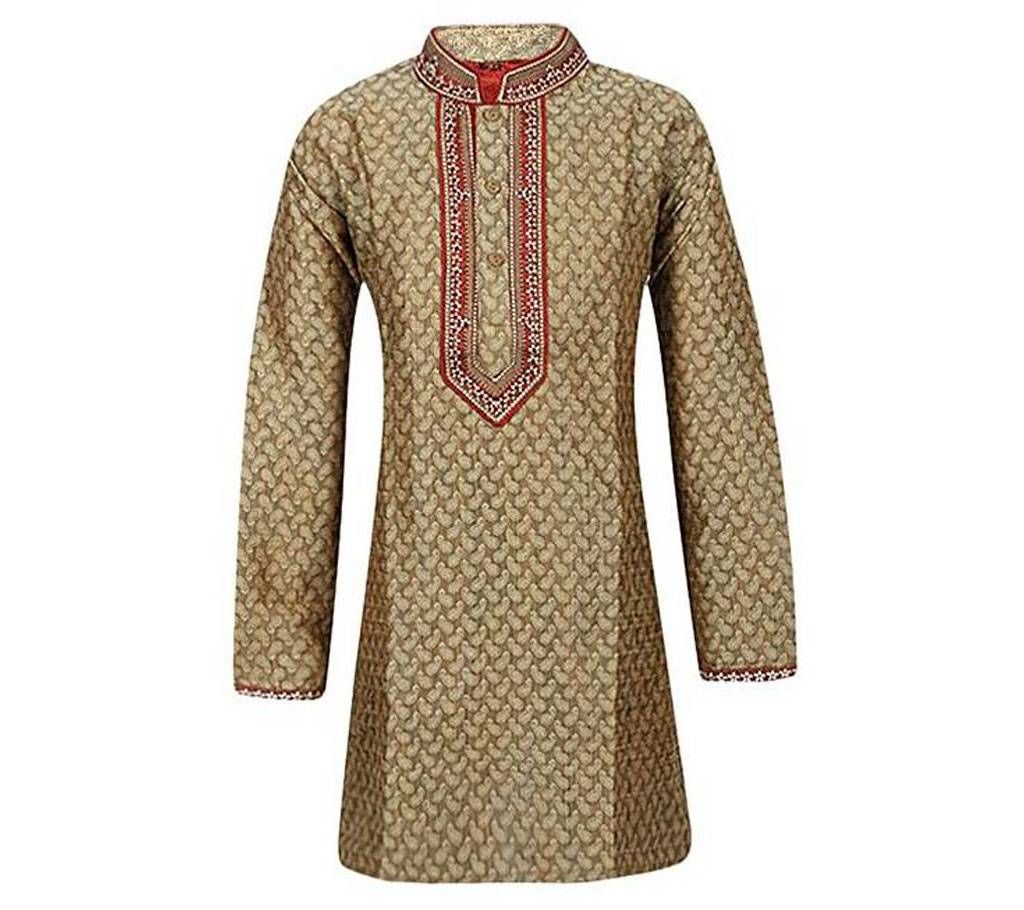 Brown Cotton Short Panjabi for Boys