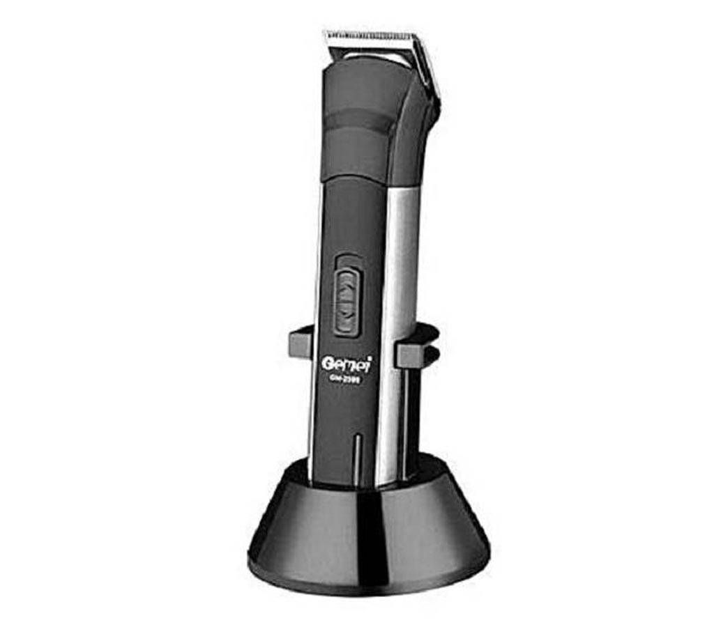 Gemei Rechargeable Hair Clipper and Trimmer GM-2599 - Black and Silver