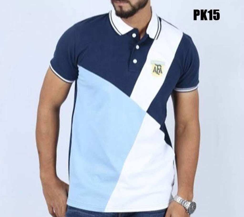 Navy & Sky blue Half Sleeve Polo Shirt For Men
