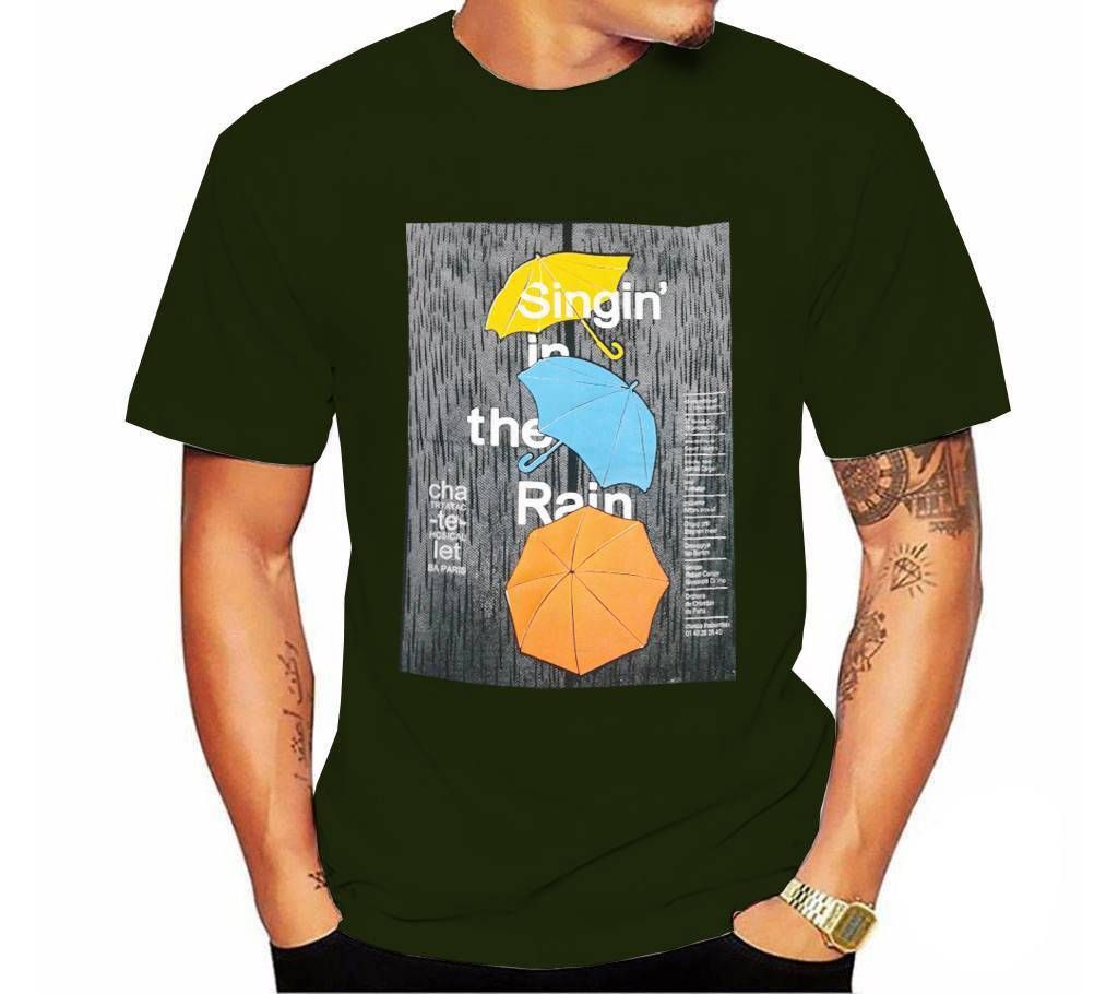 Men's Deep Green Half Sleeve T shirt 