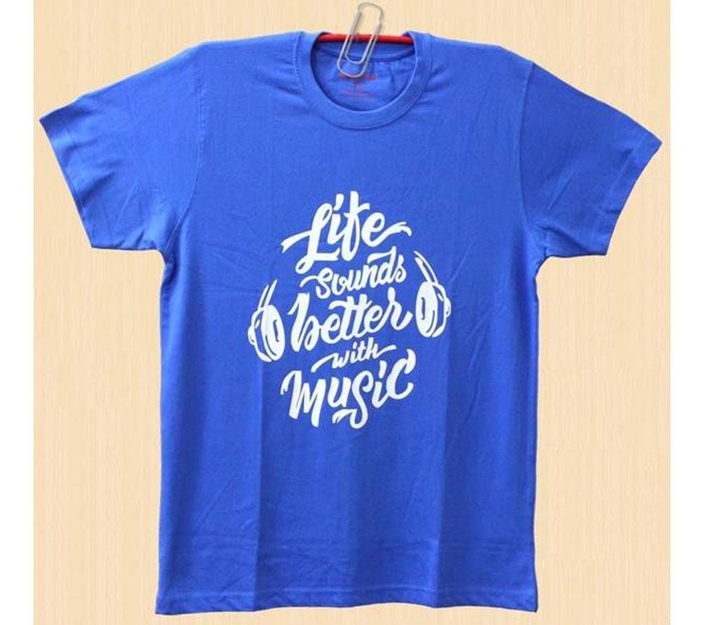 Life Sounds Better printed T shirt for men 