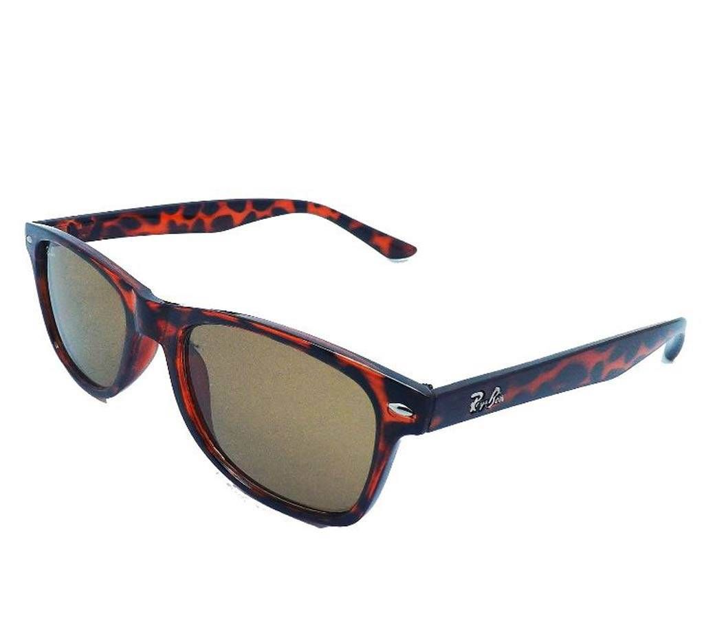 Brown Lens Leopard Frame Butterfly Shaped RB Sunglass for Men