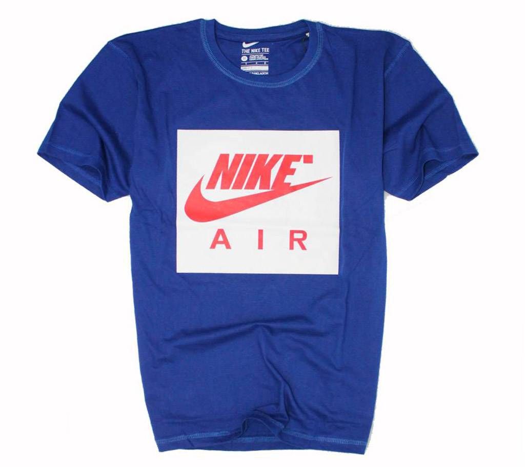 royal blue color high density print mans t shirt