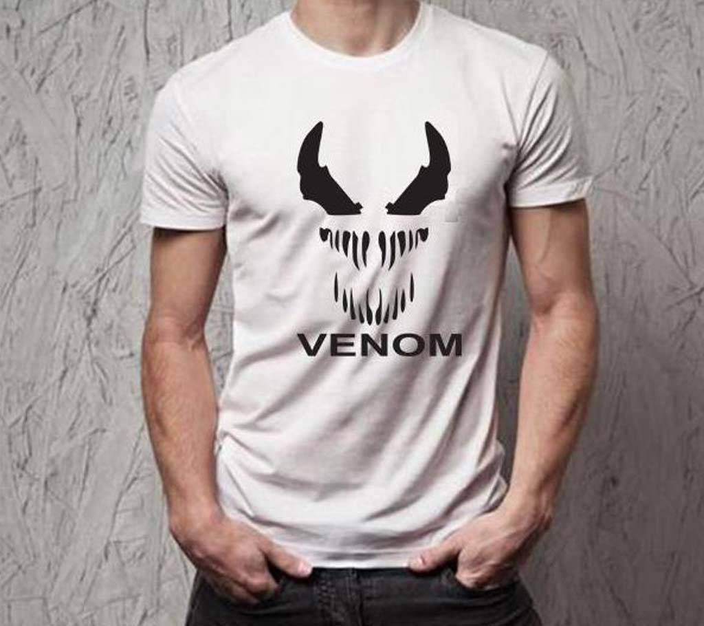 Mens Cotton Printed Round Neck T-shirt