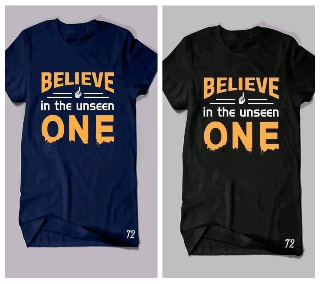 Rubber Print Cotton T-Shirt- Believe- DID
